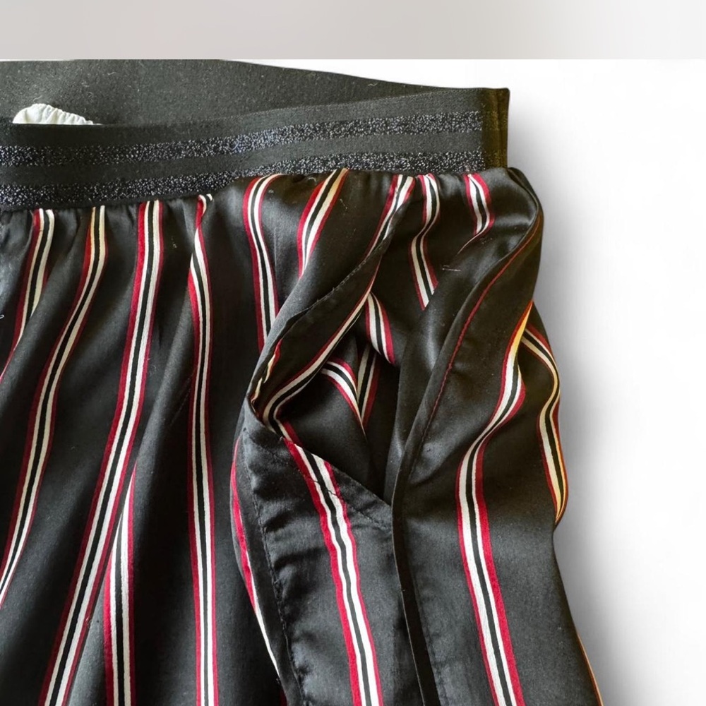 Topshop Black and Red Striped pants
